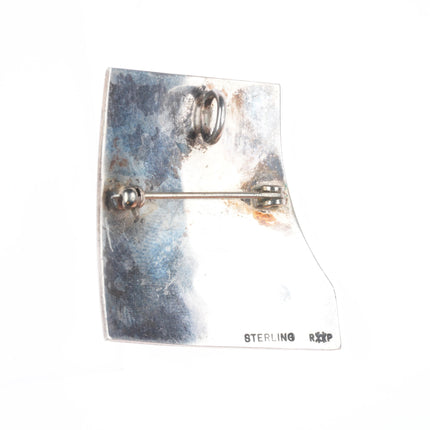 Richard Pawicki Hopi overlay pendant/pin sterling silver