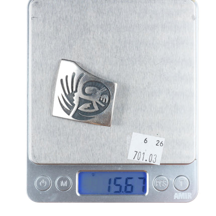 Richard Pawicki Hopi overlay pendant/pin sterling silver