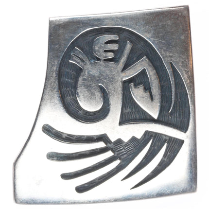 Richard Pawicki Hopi overlay pendant/pin sterling silver