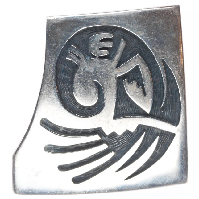 Richard Pawicki Hopi overlay pendant/pin sterling silver