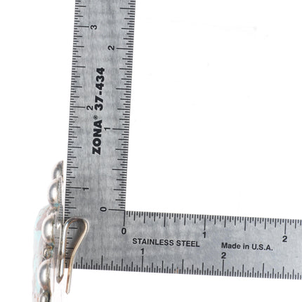 Big vintage Navajo sterling silver Royston turquoise pendant