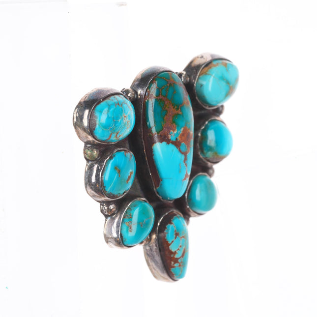 JP Platero Pilot Mountain turquoise sterling silver butterfly pin/brooch