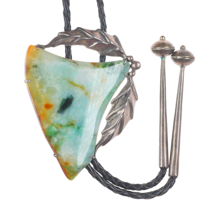 Vintage Southwestern sterling silver gemstone sterling silver large bolo tie