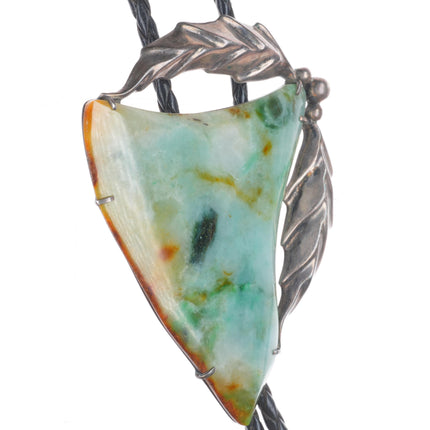Vintage Southwestern sterling silver gemstone sterling silver large bolo tie