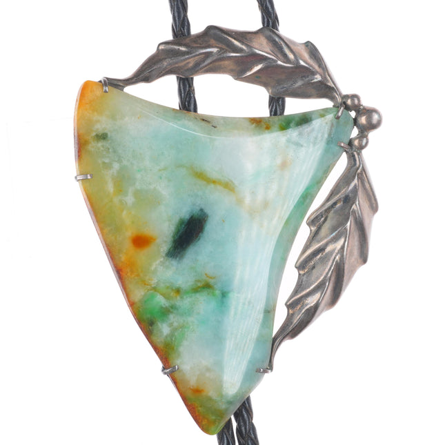 Vintage Southwestern sterling silver gemstone sterling silver large bolo tie