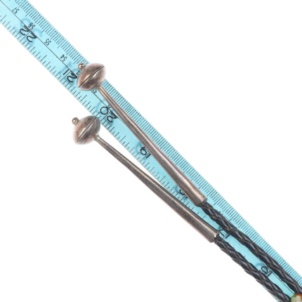 Vintage Southwestern sterling silver gemstone sterling silver large bolo tie