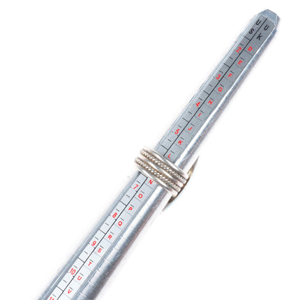 sz6.5 Vintage Navajo sterling silver side inlay turquoise 3 stone ring