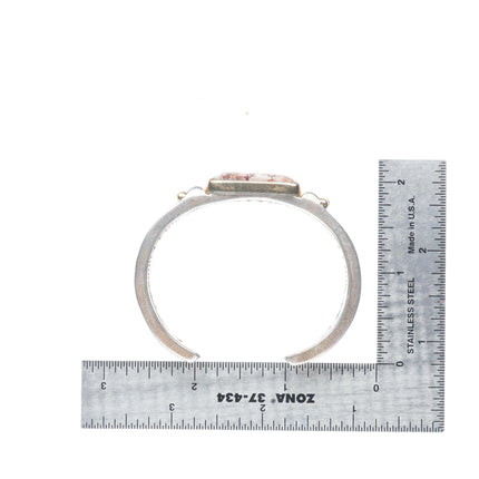 6.1" Orville Tsinnie Navajo 14k gold/Sterling silver Wild Horse cuff bracelet