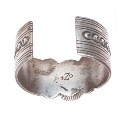 6.1" Gibson Nez Navajo/Apache Sterling silver high grade turquoise cuff bracelet