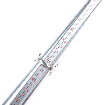 sz8.5 Antique Navajo Lone Mountain turquoise ingot silver beaded accent ring