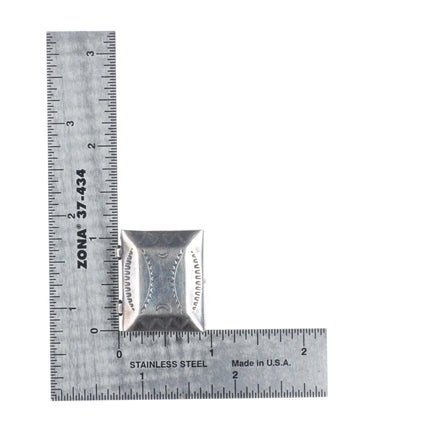 Vintage Navajo hand stamped sterling silver trinket/pill box