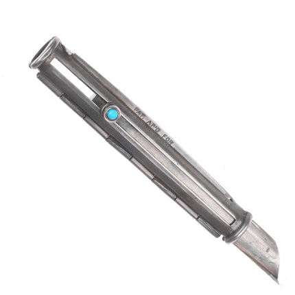 Vintage southwestern sterling silver modernist turquoise cigarette holder