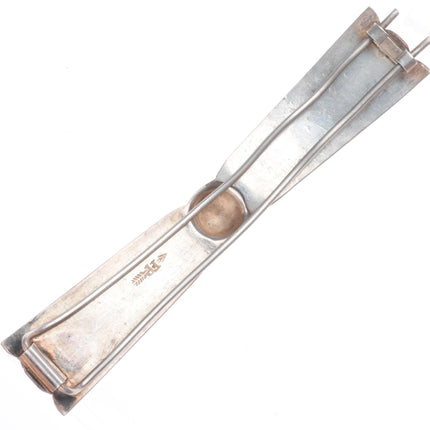 Fred Peshlakai Navajo (1896-1974) Biography sterling silver large hair barrette