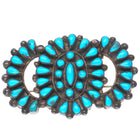 Vintage Zuni sterling silver petit point turquoise butterfly cluster pin/brooch