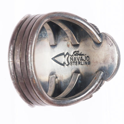 sz9 Stanley Parker Navajo sterling silver Pilot Mountain turquoise ring