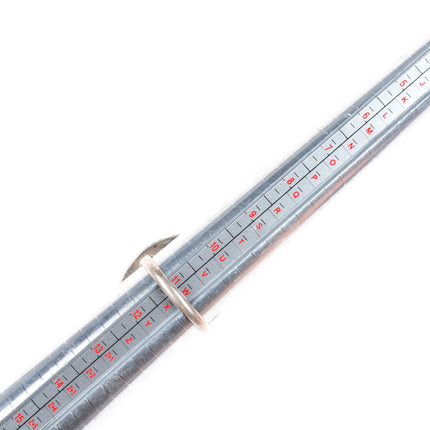 sz11 Vintage high grade turquoise rope bezel sterling silver Navajo ring