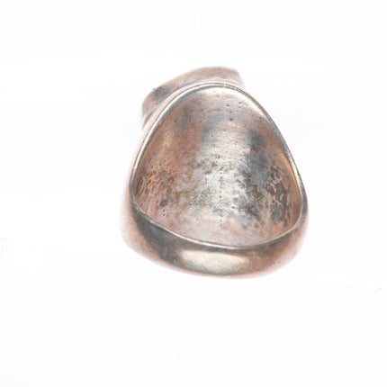 sz10.5 Bisbee Turquoise Vintage Navajo sterling silver men's ring