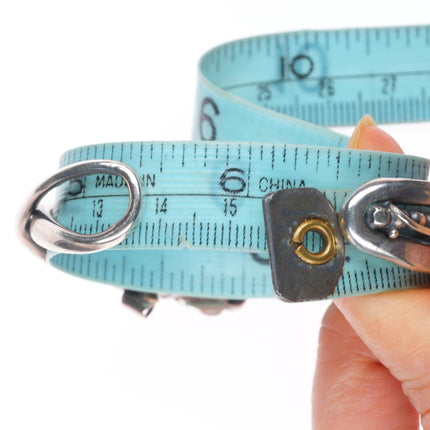 6.1" sz5 Sam Patania Modernist sterling silver/18k gold coral cuff bracelet/ring