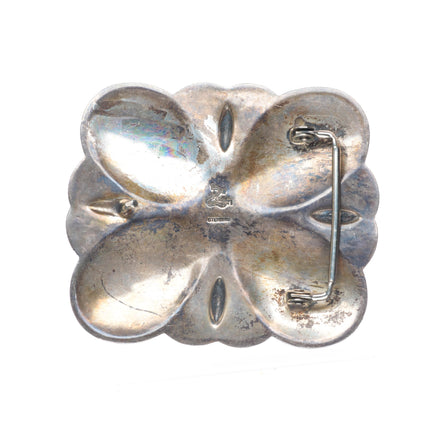 Big Delbert Gordon Navajo Carico Lake Turquoise sterling silver belt buckle