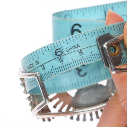 6.6" Delphine Tsadiasi Zuni sterling silver needlepoint/Knifewing cuff bracelet