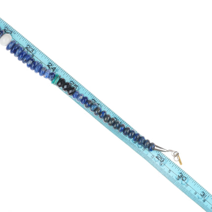 Tommy Singer Navajo sterling silver, Brass, Sodalite, turquoise, coral necklace