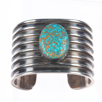 6.5" Indian Mountain Turquoise sterling silver cuff bracelet Tony Sanchez Isleta
