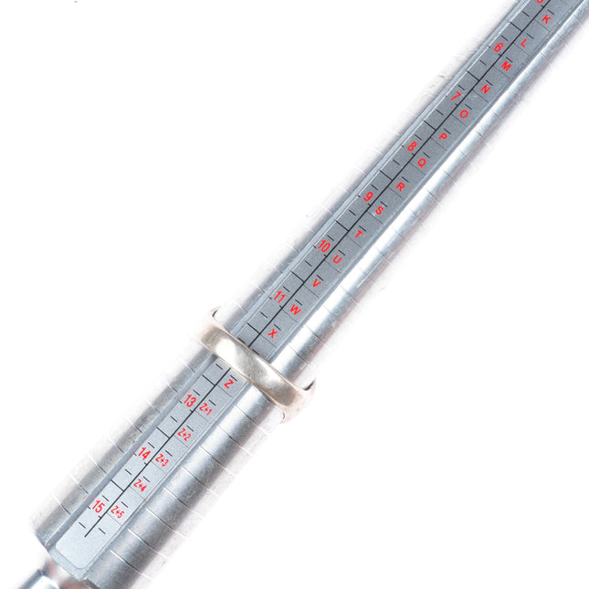 sz12 vintage Zuni sterling silver turquoise channel inlay men's ring