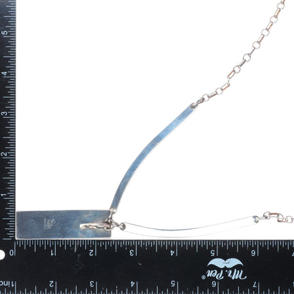 Vintage Benny Ration Navajo sterling silver lapis lazuli pendant necklace