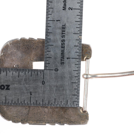 Penketewa Zuni sterling silver turquoise nugget 1" ranger belt buckle set