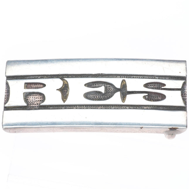 Frank Patania Sr RES southwestern modernist sterling silver belt buckle