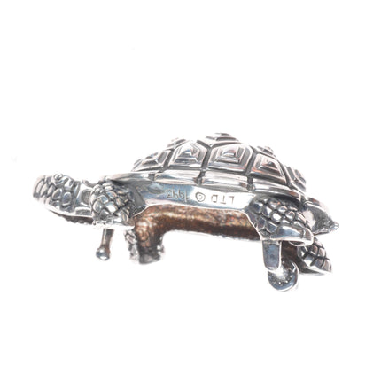 Natasha Kayn retro heavy sterling silver tortoise belt buckle turtle