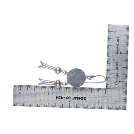 Jim Bitsui Navajo for Rocking Horse Ranch sterling silver pomegranate earrings