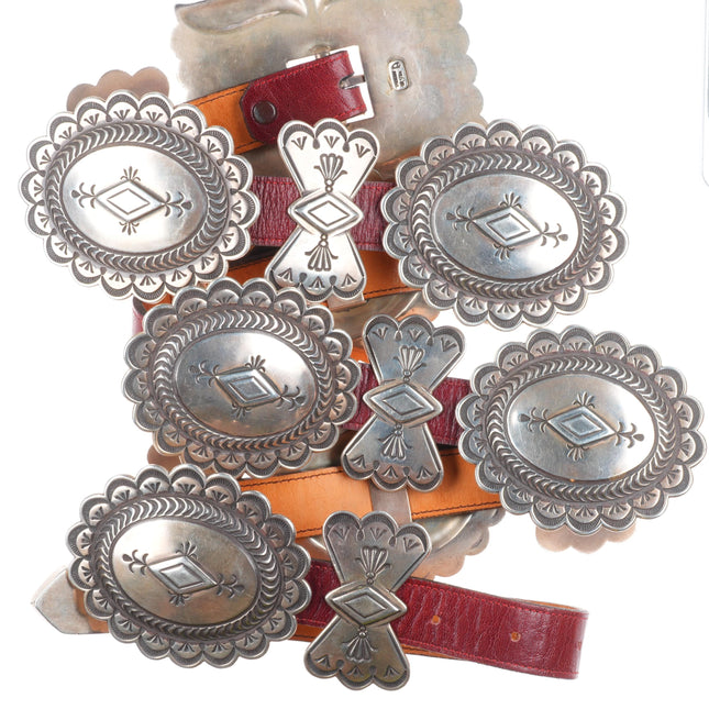 48" Rocking Horse Ranch - Wilson Jim Navajo Large sterling silver concho belt