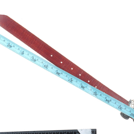 43" K Yazzie Navajo vintage sterling silver butterfly concho belt