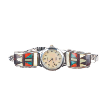 Herbert and Esther Cellicion Zuni vintage sterling silver ladies watch tips