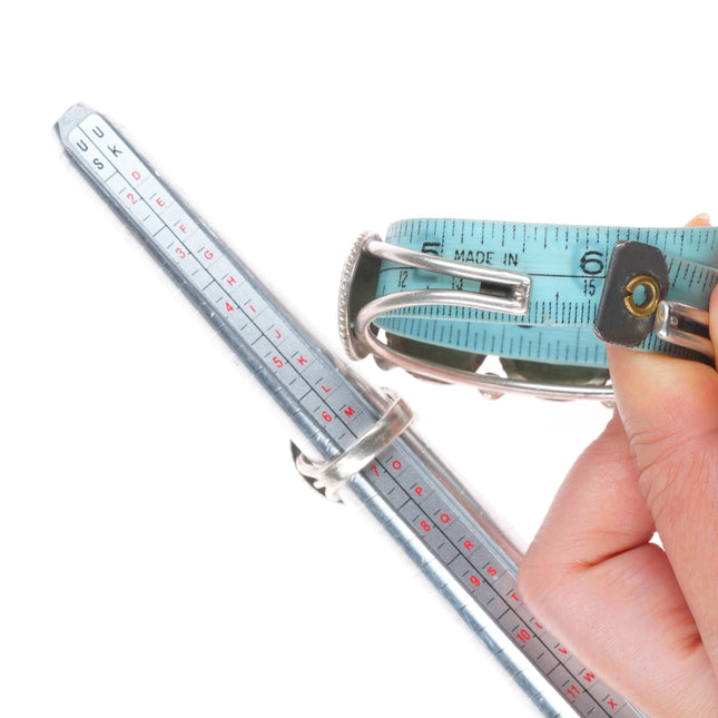 6" cuff sz7 ring c1940's Zuni Knifewing inlay sterling silver set w/earrings