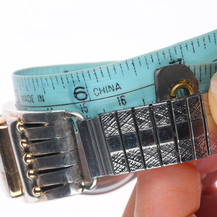 Orville Tsinnie Navajo sterling silver 14k gold Wild Horse watch tips