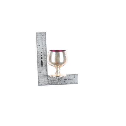 Set Gorham Modernist sterling silver colored enamel footed shot glass set