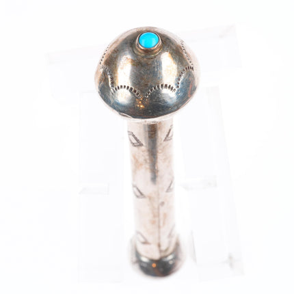 Kirk Smith Navajo & Other sterling silver/turquoise hand stamped baby rattles