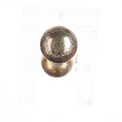 Kirk Smith Navajo & Other sterling silver/turquoise hand stamped baby rattles