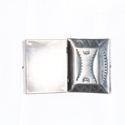 Vintage Navajo hand stamped sterling silver trinket/pill box