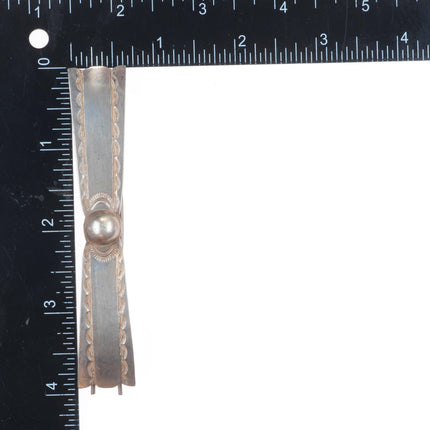 Fred Peshlakai Navajo (1896-1974) Biography sterling silver large hair barrette