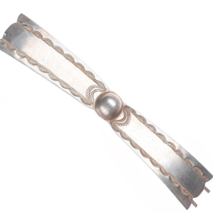 Fred Peshlakai Navajo (1896-1974) Biography sterling silver large hair barrette