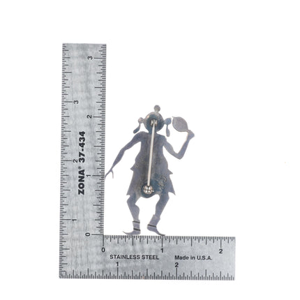 collection vintage Hopi sterling silver mudhead Kachina pins/brooch lot