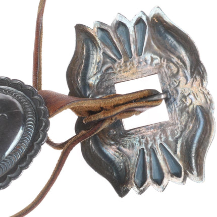 44" Harry Morgan Navajo sterling silver repousse 1st phase style concho belt