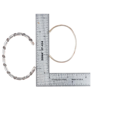 5.5"-7" Vintage Southwestern/Navajo sterling silver-turquoise cuff bracelet lot