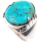sz10.5 FG Zuni vintage sterling silver turquoise men's ring