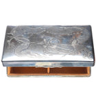 Vintage Wai Kee Chinese Export sterling silver jewelry box with dragon design