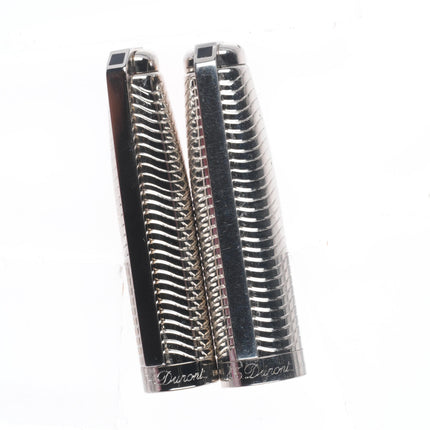 Prestige Ballpoint Pen set S.T. Dupont Fidelio Palladium Wavy Pattern