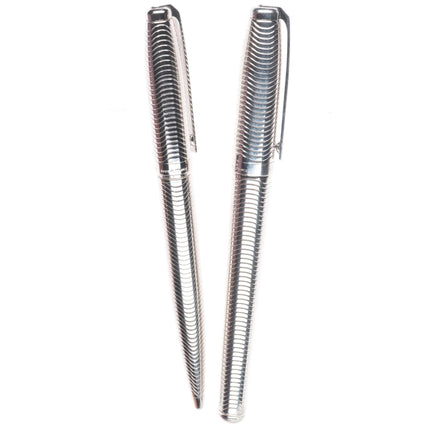 Prestige Ballpoint Pen set S.T. Dupont Fidelio Palladium Wavy Pattern